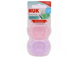 Imagen del producto Nuk chupete sensitive de silicona 6-18 meses 2u