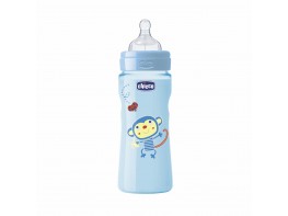 Chicco Biberón de Silicona de Flujo Rápido azul 330ml