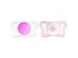 Chicco Chupete micro silicona rosa 0-2 meses 2 uds